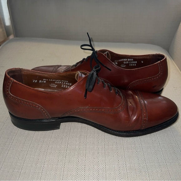 Hanover MasterFlex Cognac Cap Toe Oxfords Men’s Size 10 D/B Vintage GC - Picture 8 of 12